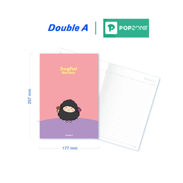 Double A สมุดมุงหลังคา B5 "Joyful Garden" สมุดคู่ใจน่ารักเวอร์ - Image 2