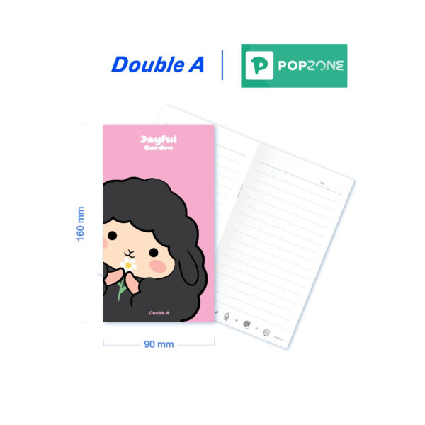 Double A สมุด "Joyful Garden" (90x160 มม.) สมุดพกพาน่ารัก เขียนได้ 2 หน้า - Image 2
